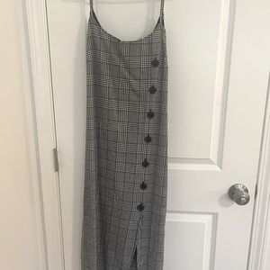 MNG Plaid Midi Dress